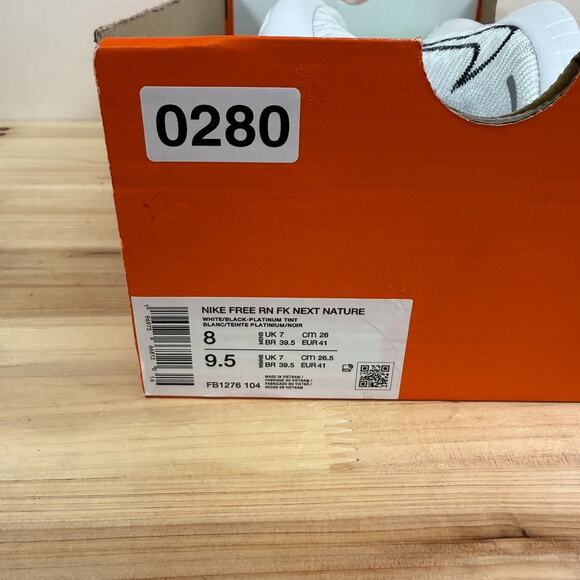 Nike Free RN Flyknit Next Nature White Men 8 Womens 9.5 Running Shoes FB1276-104 - Picture 10 of 11